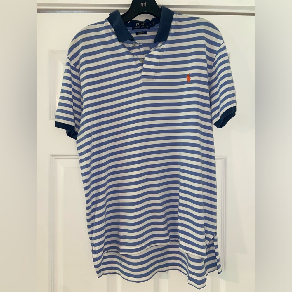 Polo Ralph Lauren Polo Navy and White, Size Large